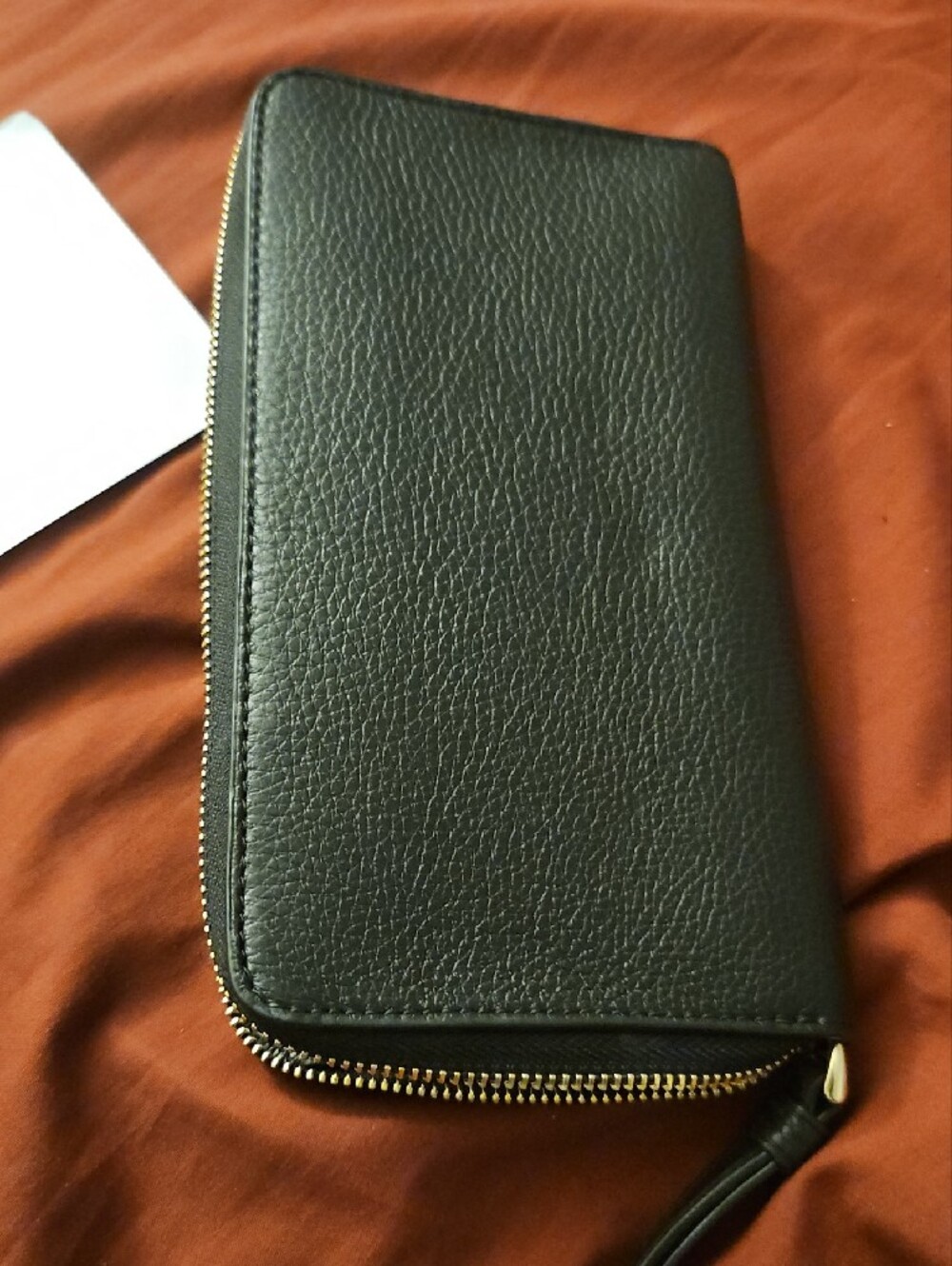 Coach Black Pebbled Leather Wristlet with Embossed Carriage LIKE NEW - Picture 3 of 3